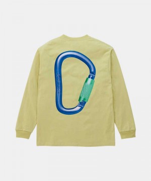 Gramicci Carabiner L/S Unisex Tops Lemon | 018-CGMUQJ