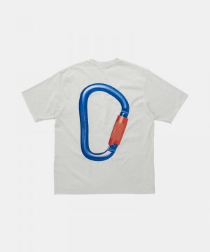 Gramicci Carabiner Unisex Tops Grey | 301-HCXLTK