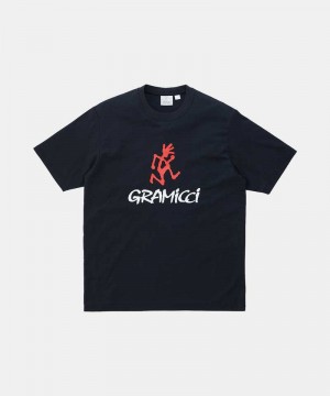 Gramicci Gramicci Logo Unisex Tops Black | 180-ZTEVYP