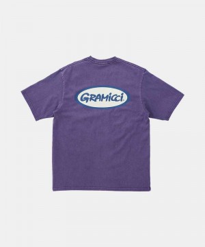 Gramicci Gramicci Oval Unisex Tops Purple | 329-NBJERZ