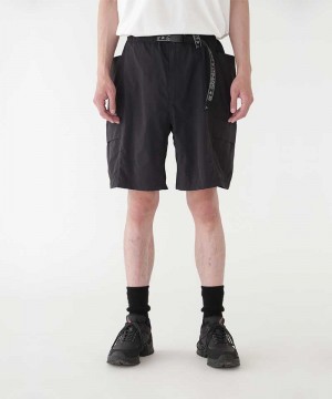 Gramicci Gramicci x and wander Patchwork Wind Men's Shorts Black | 490-XGQDLO