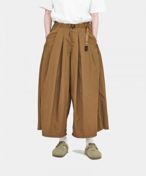 Gramicci Nylon Flare Women's Pants Brown | 568-MJEFLW