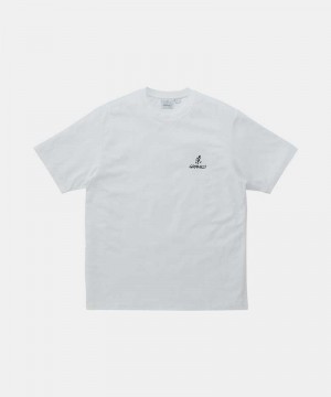 Gramicci One Point Logo Unisex Tops White | 792-PQWSVT