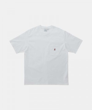 Gramicci One Point Unisex Tops White | 059-TLFVQM