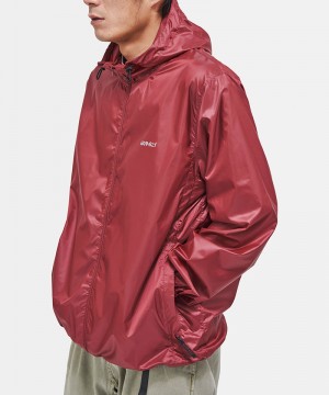 Gramicci Packable Windbreaker Men's Outerwear Red | 812-ORTDME