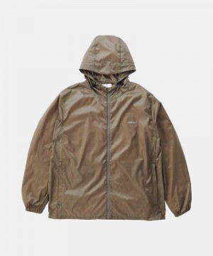 Gramicci Packable Windbreaker Men's Outerwear Brown | 987-VTKHED