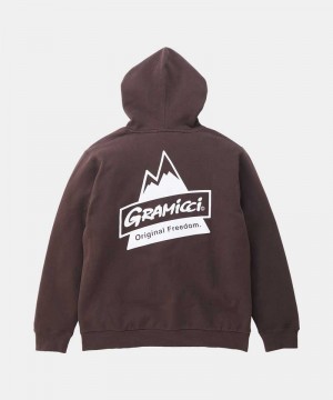 Gramicci Peak Unisex Tops Deep Brown | 319-IKZMQE