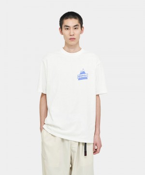 Gramicci Peak Unisex Tops White | 498-YADLJZ