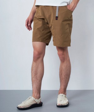 Gramicci Shell Gear Men's Shorts Brown | 186-NAVYKQ