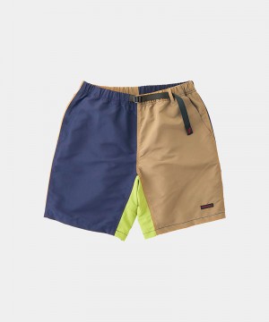 Gramicci Shell Packable Men's Shorts Beige Navy | 439-AGPFRW