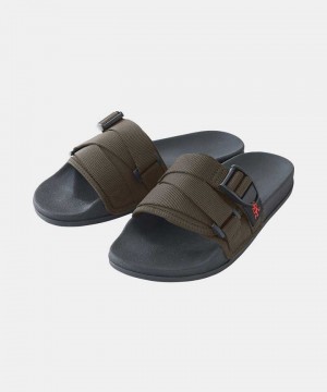 Gramicci Slides Men's Footwear Olive | 725-ZYOUMD