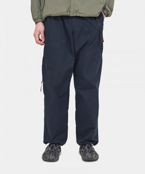 Gramicci Weather Fatigue Men's Pants Navy | 517-BGARCD