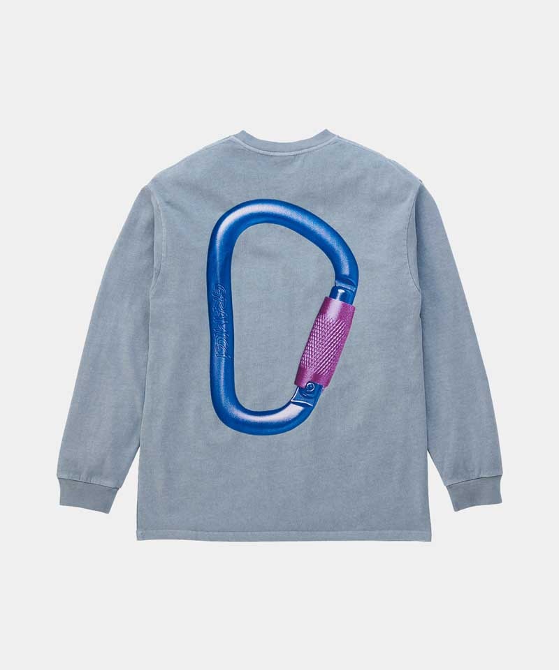 Gramicci Carabiner L/S Unisex Tops Grey | 512-ZAJVKG