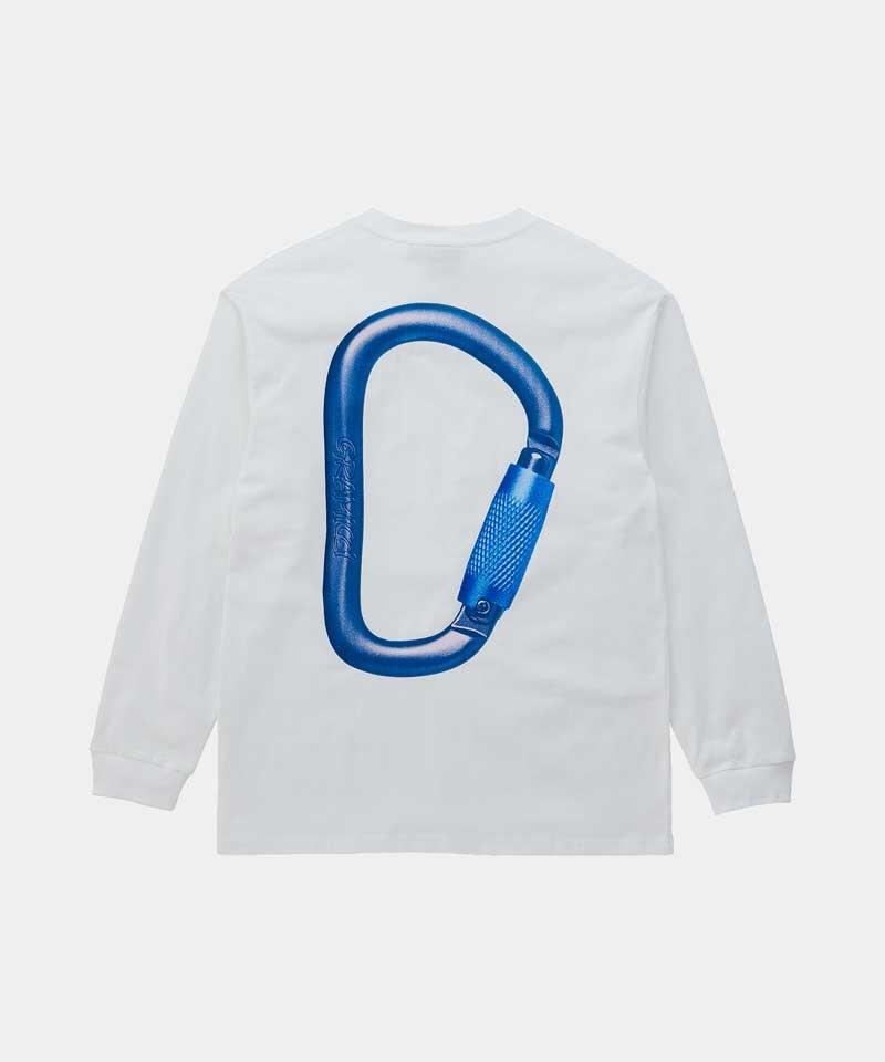 Gramicci Carabiner L/S Unisex Tops White | 156-JQWHBZ