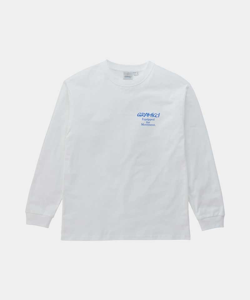 Gramicci Equipped L/S Unisex Tops White | 452-CZXFBU