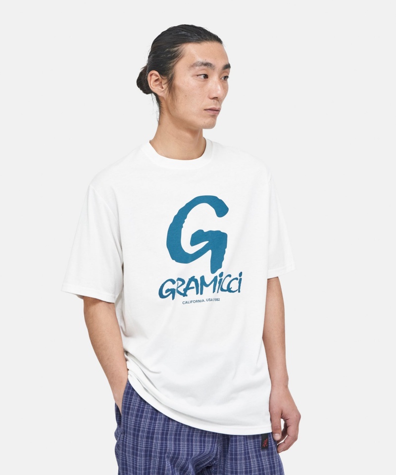 Gramicci G-Logo Unisex Tops White | 987-HMBDRI