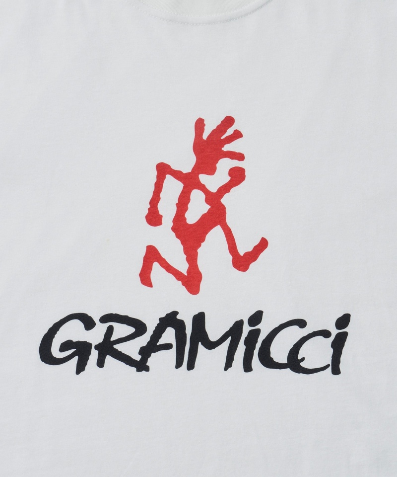 Gramicci Gramicci Logo Unisex Tops White | 358-AHQVCK