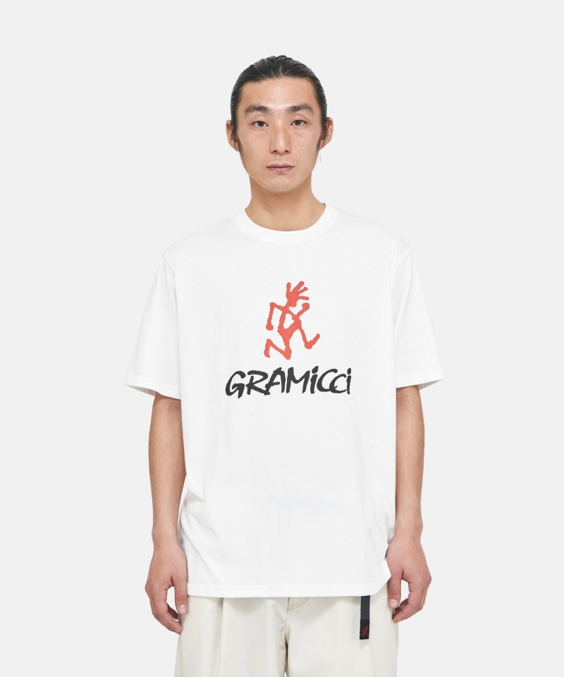 Gramicci Gramicci Logo Unisex Tops White | 358-AHQVCK