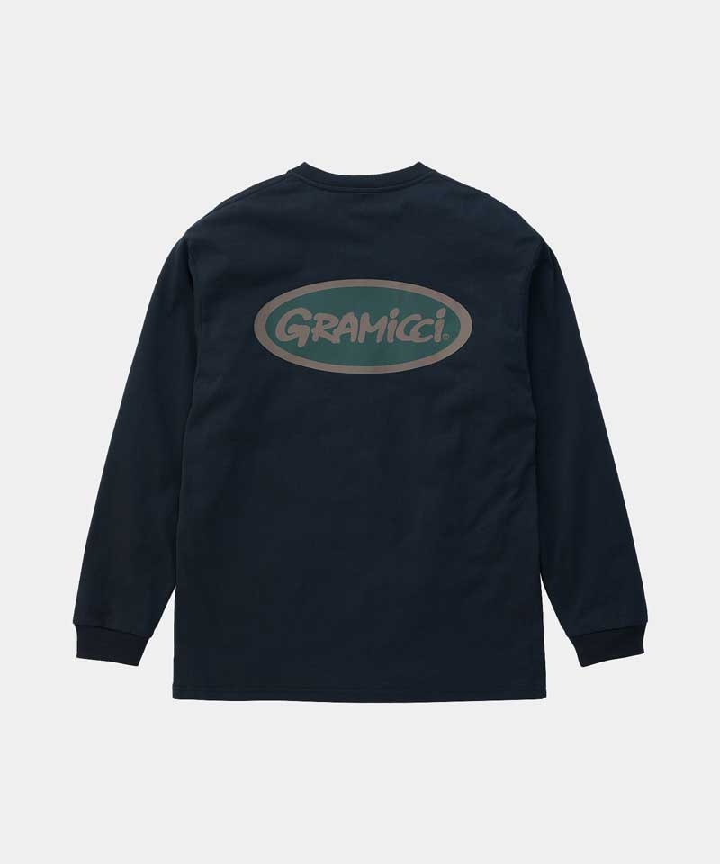 Gramicci Gramicci Oval L/S Unisex Tops Black | 403-ZRFGNL