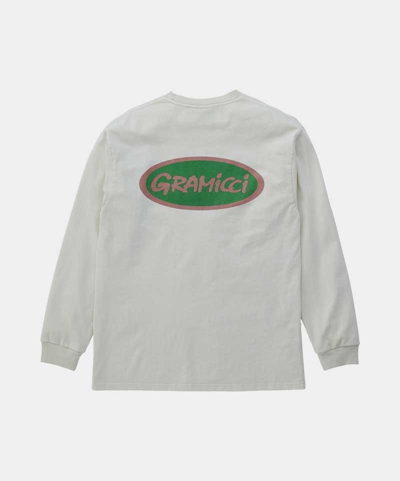 Gramicci Gramicci Oval L/S Unisex Tops Grey | 604-NYIREK