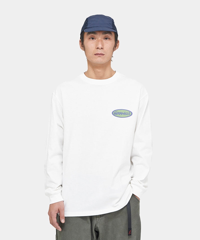 Gramicci Gramicci Oval L/S Unisex Tops White | 864-IEHPUR