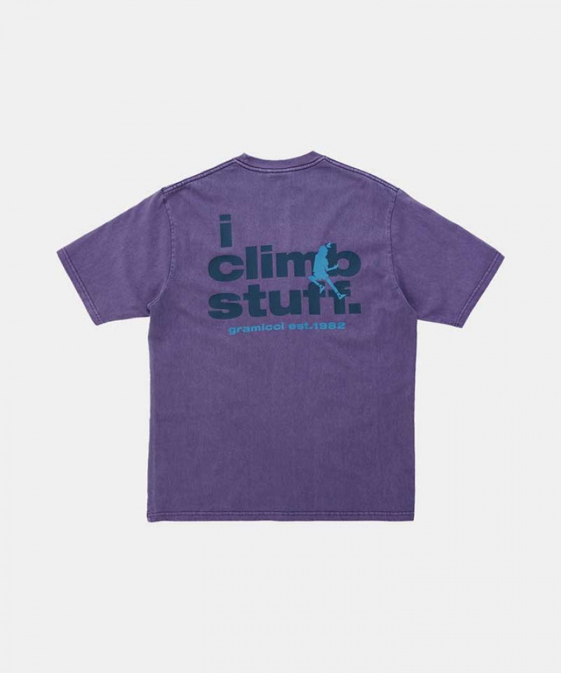 Gramicci I Climb Stuff Unisex Tops Purple | 478-ZMARPC