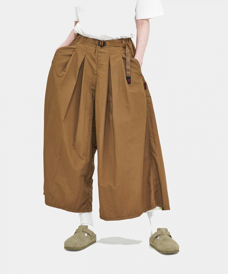 Gramicci Nylon Flare Women's Pants Brown | 731-BPTAMW