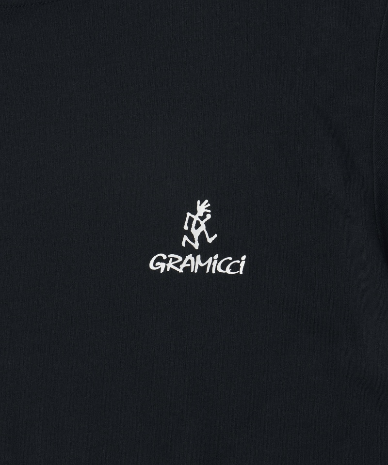 Gramicci One Point Logo Unisex Tops Black | 079-KDJIES