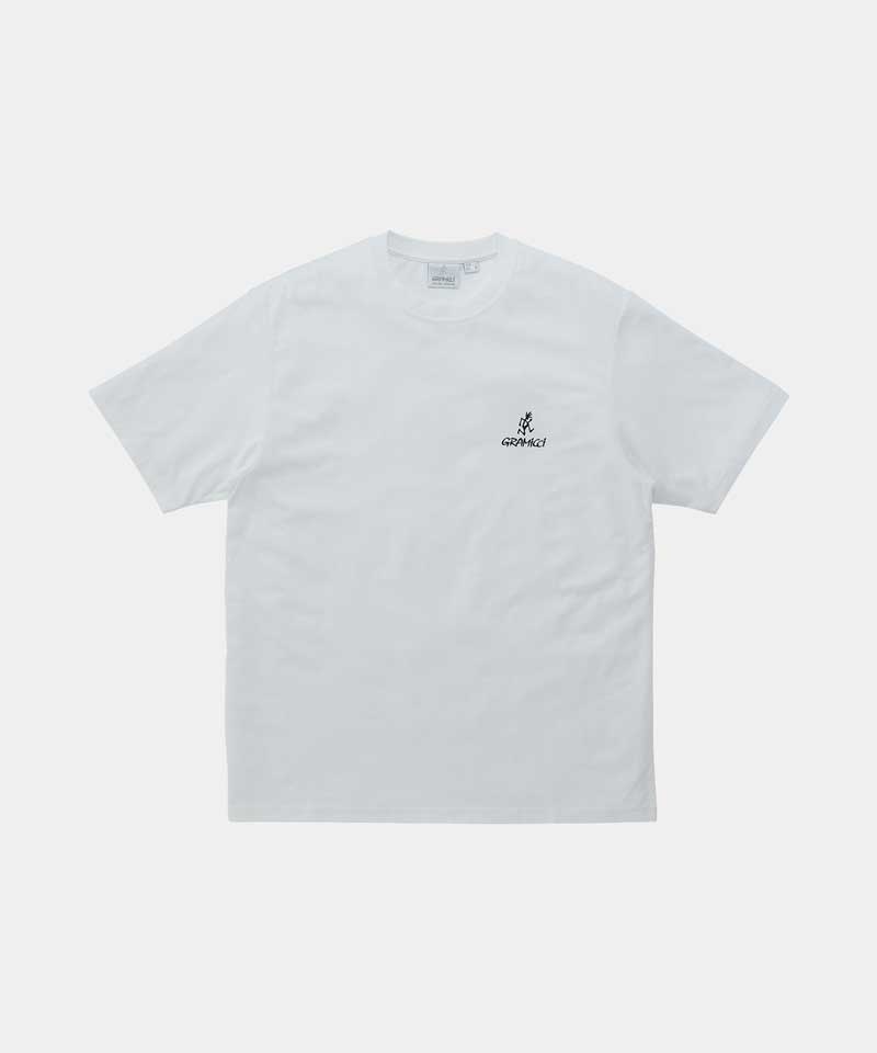 Gramicci One Point Logo Unisex Tops White | 792-PQWSVT