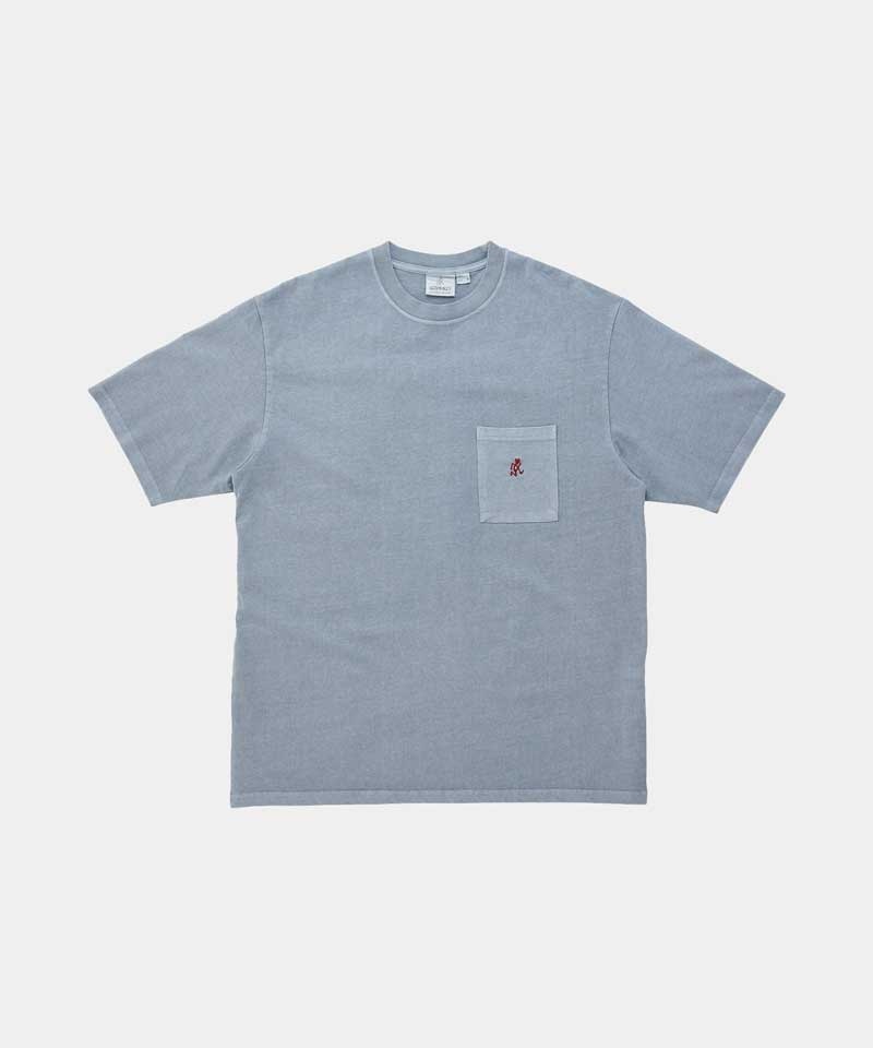 Gramicci One Point Unisex Tops Grey Blue | 302-FIHARW