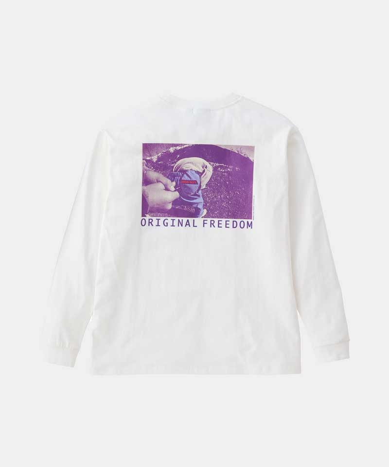 Gramicci Original Freedom L/S Unisex Tops White | 480-JWYXUZ