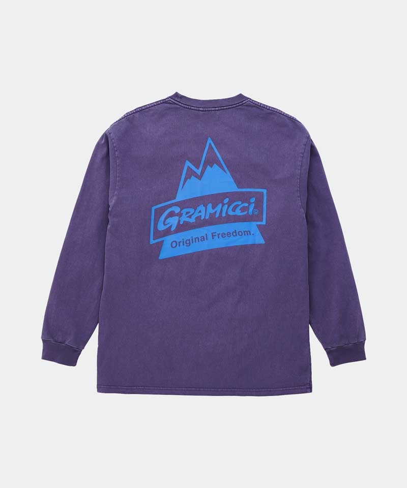 Gramicci Peak L/S Unisex Tops Purple | 481-ULIYCB