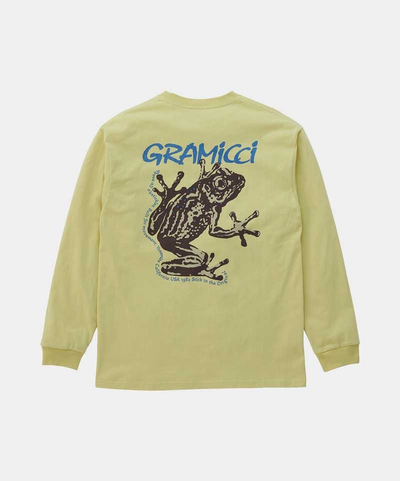 Gramicci Sticky Frog L/S Unisex Tops Lemon | 294-HOZVBJ