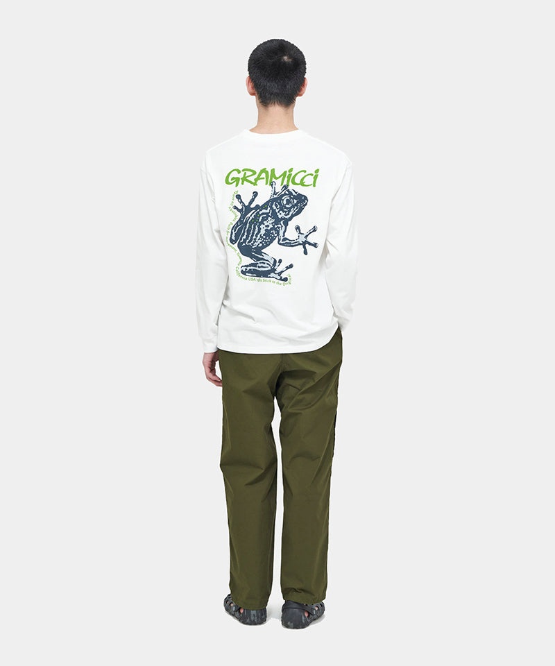 Gramicci Sticky Frog L/S Unisex Tops White | 531-QIVJLM