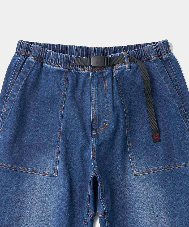 Gramicci Stretch Denim Loose Tapered Ridge Women's Pants Blue | 190-DLWNXO